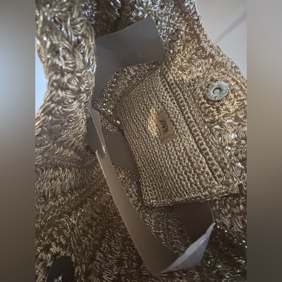 Zara Woven Tan Bag - Picture 5 of 15